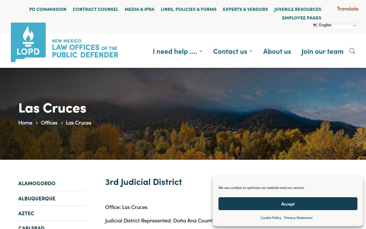 Doña Ana County arrest records public defender office for court charges