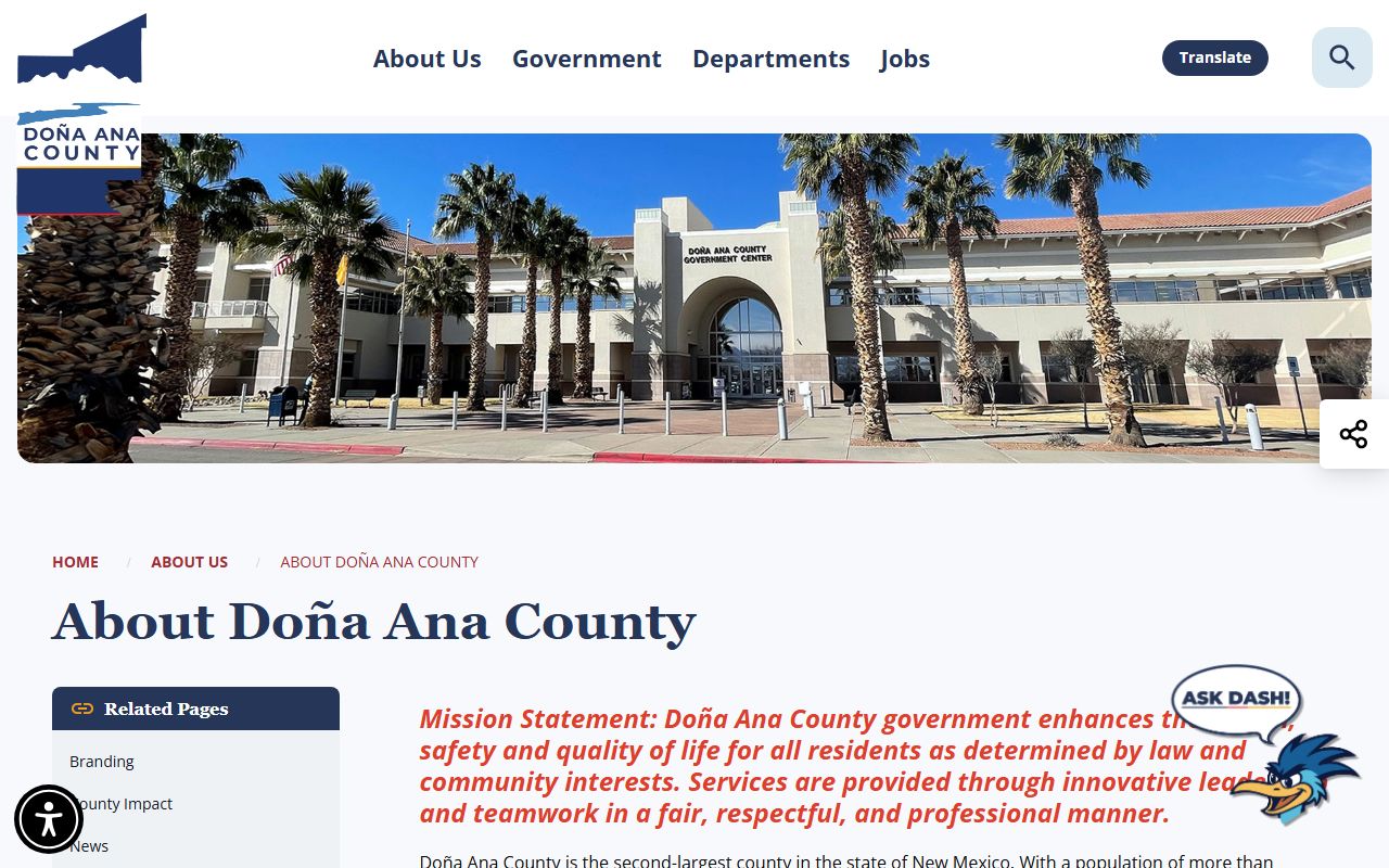Doña Ana County court records county overview page